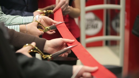 Red Ribbon Cutting Ceremony
