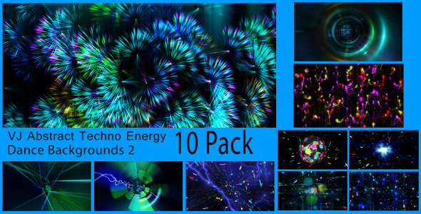 VJ Abstract Techno Energy Dance 2 - 10 Pack
