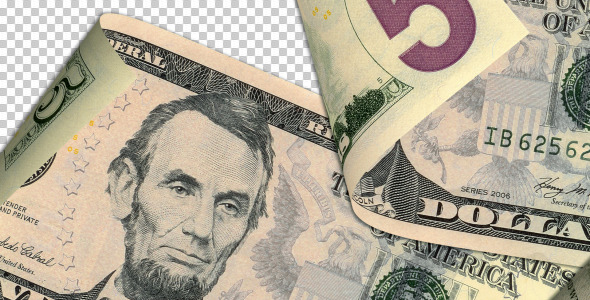 Dollar Bills Transition Set 1 - 5$ alt