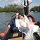 Wedding Couple Floating on a Gondola - VideoHive Item for Sale