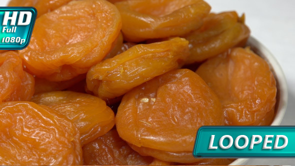 Bright Dried Apricots on a Plate