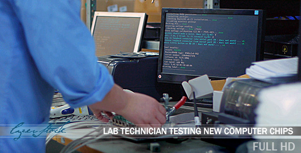 Lab Technician Testing New Computer Parts