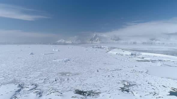 Antarctica Coast Nature Mountain Landscape Aerial