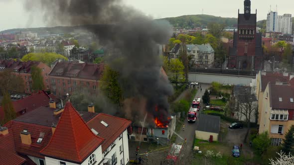 Strong Fire in a Residential Building