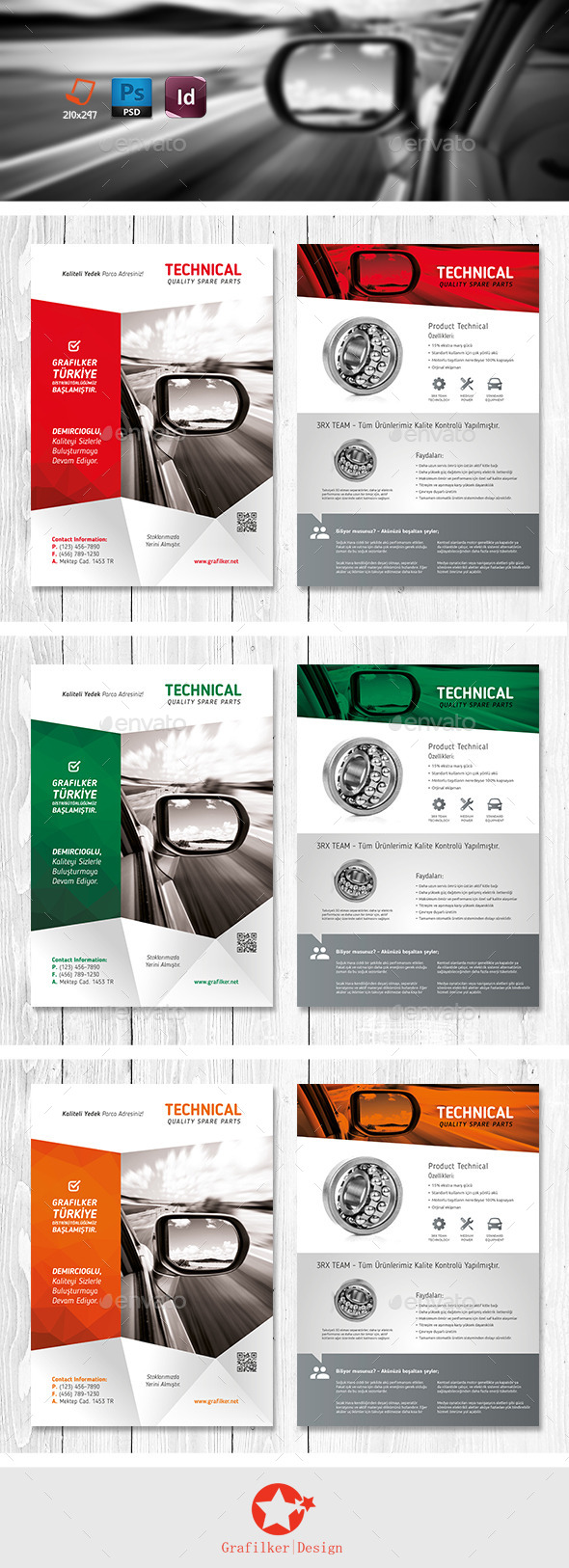 Technical Data Product Flyer Templates