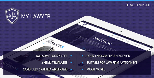 MyLawyer - Lawyer Attorney HTML Template