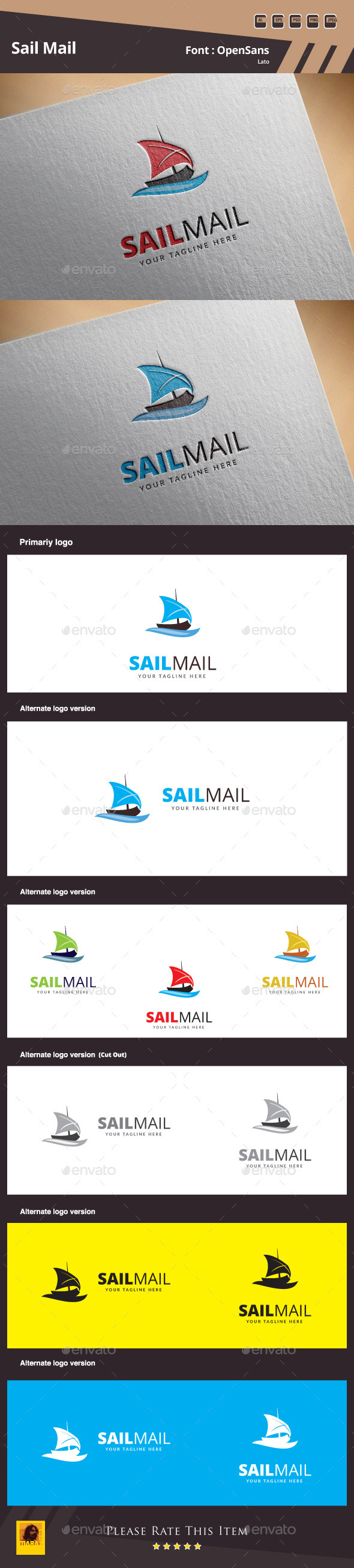 Sail Mail Logo Template