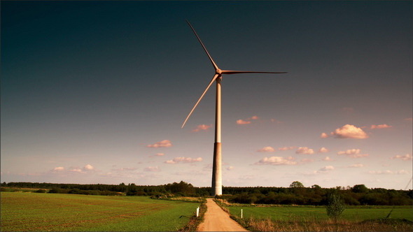 One Big Windmill on a Field