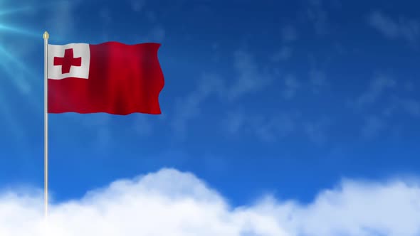 Waving Tonga Flag