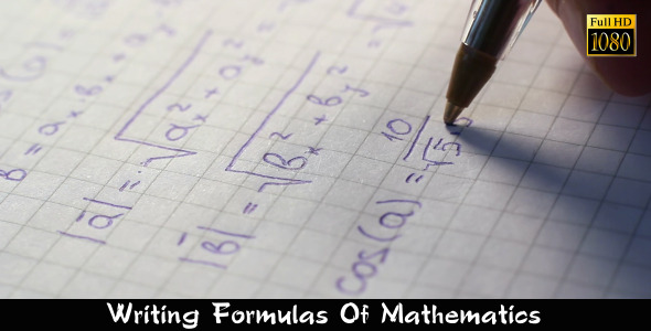 Writing Formulas Of Mathematics