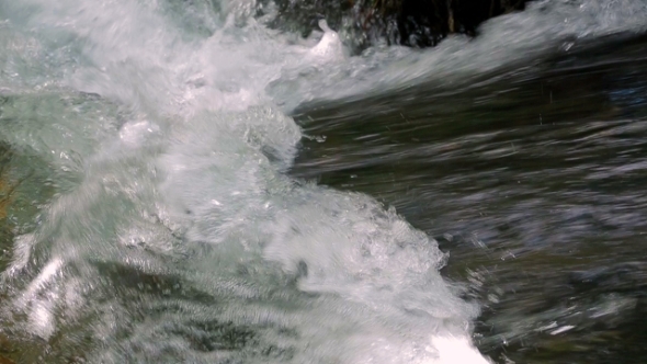 Mad River Torrent Flowing. Sound Included. 