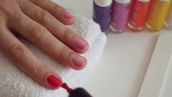 Manicure Process In Beauty Salon