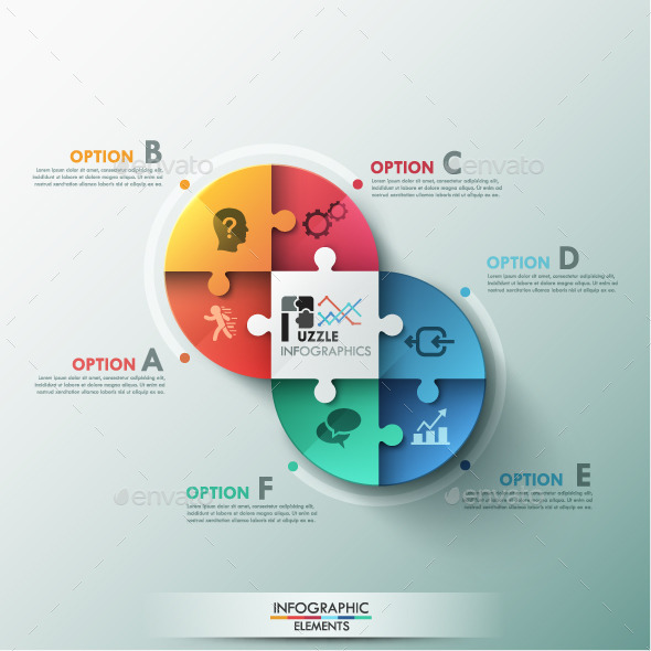Modern Infographic Puzzle Template