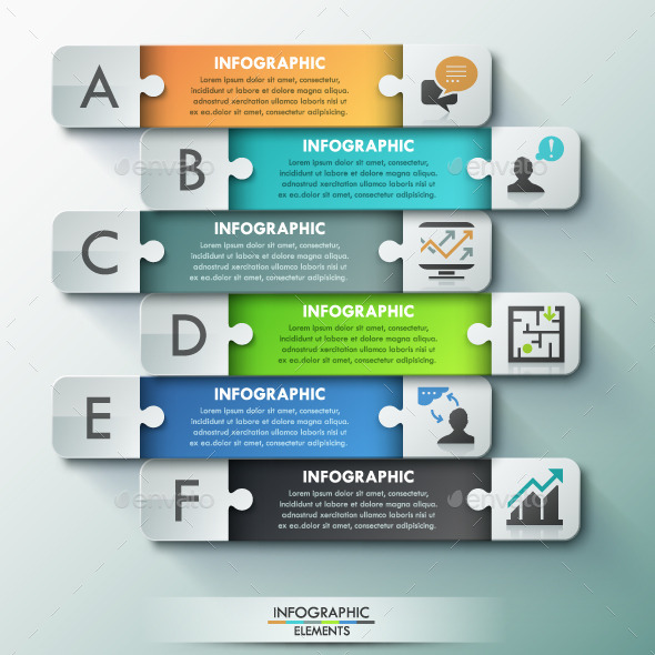 Modern Infographic Puzzle Template