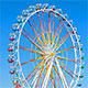 Ferris Wheel Against Clear Blue Sky - VideoHive Item for Sale