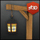 Low Poly Cartoon Lamp Post Lantern - 3DOcean Item for Sale