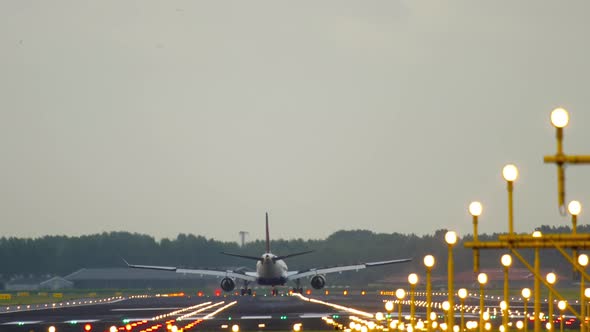 Airliner Landing in a Crosswind