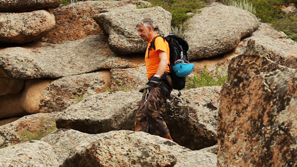 Male Hiker in Mountains 14