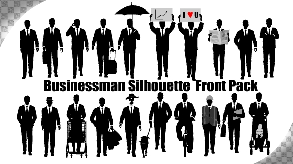 Businessman Silhouette Front Pack