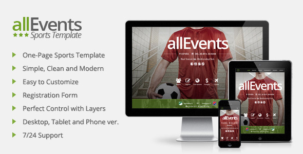 allEvents - szablon Sports Muse