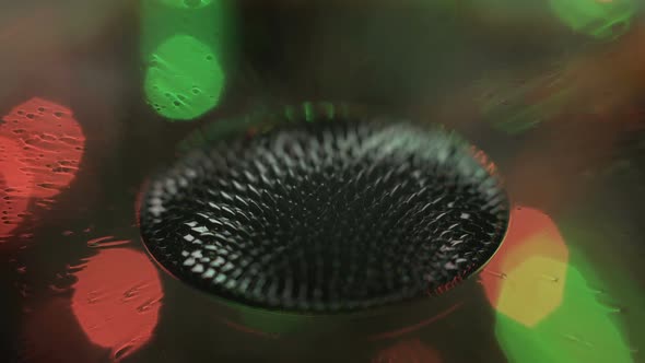 Ferrofluid. Beautiful Colors and Fantastic Shapes. Close-up