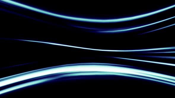 Abstract Blue Lines On Black Background