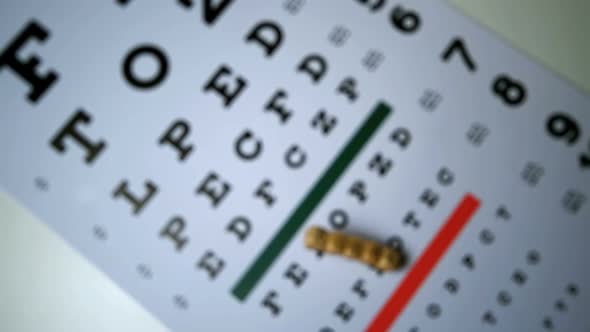 Dice Spelling Out Sight Falling On Eye Test