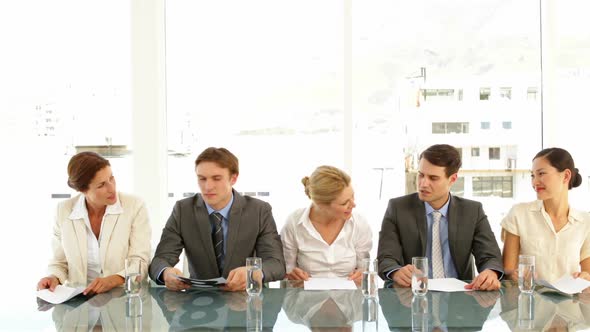 Interview Panel Holding Up Scores alt