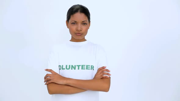 Volunteer Woman Crossed Her Arms