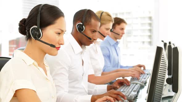 Call Centre Employees Working