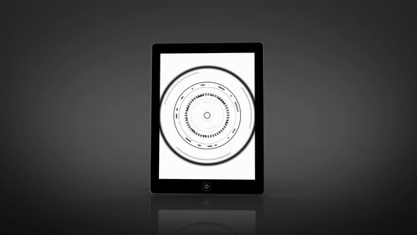 Circle Interface Montage Displayed On Tablet Screen