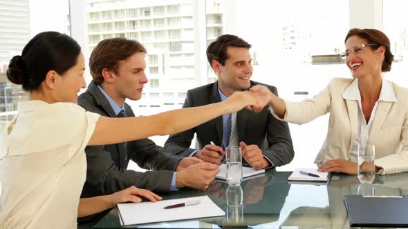 Business People Shaking Hands At Interview