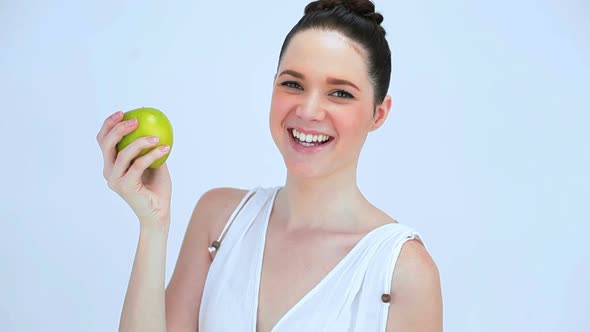 Woman Holding A Green Apple 2