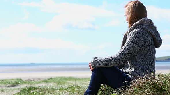 Woman Looking At The Sea