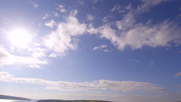 Panoramic Shot Of Coastline To Sky