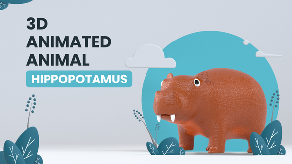 3D Animated Animal - Hippopotamus