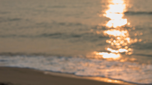 Sun Reflection And Sea Wave