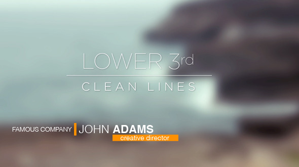 Lower 3rds - Clean Lines