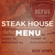 Steak House Menu - 2 sided - GraphicRiver Item for Sale
