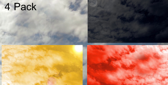 Clouds Abstract Sky - 4 Pack
