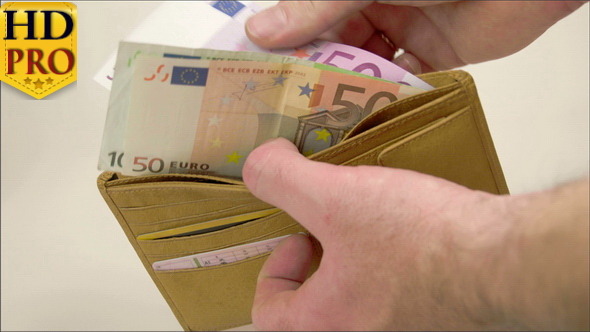 A Wallet with 650 Euro Bills