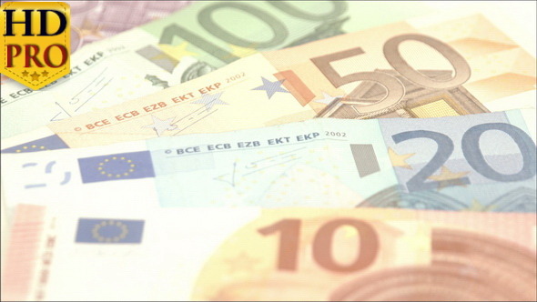 Closer Look of the Big Numbers from the Euro Bills