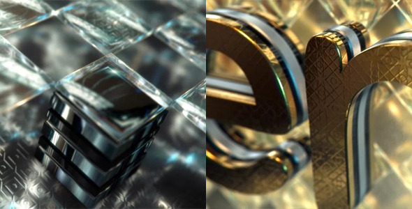 Gold & Black Crystallized Glass Logo Reveal