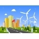 Road Into The City Around Wind Power Station - GraphicRiver Item for Sale