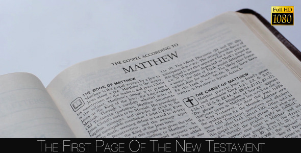 The First Page Of The New Testament