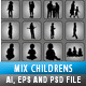 Children Silhouettes Set 01 - GraphicRiver Item for Sale