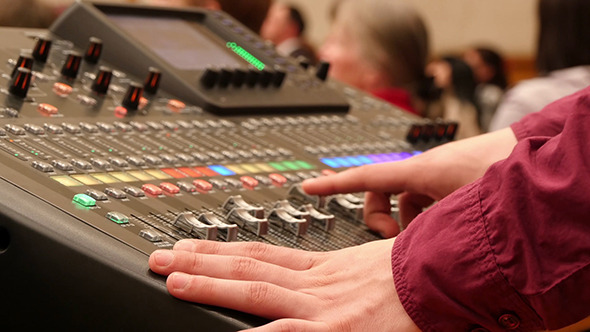 Professional Mixing Desk Sound Mastering
