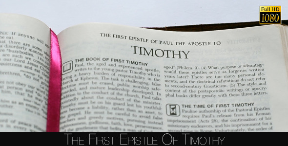 The First Epistle Of Timothy