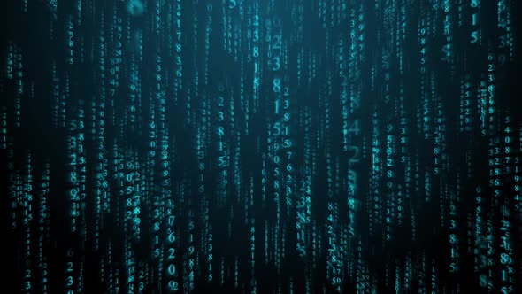 Columns of Blue Hexadecimal Numeric Characters alt