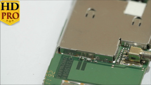 The Solder Plate of the Micro Chip of the Usb